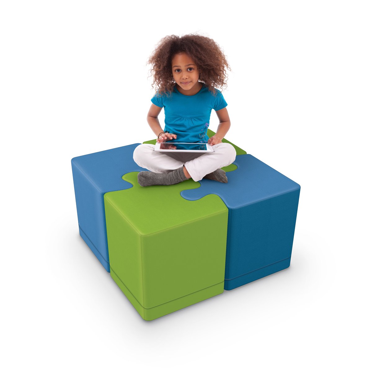 MooreCo all foam soft seating puzzle piece shape