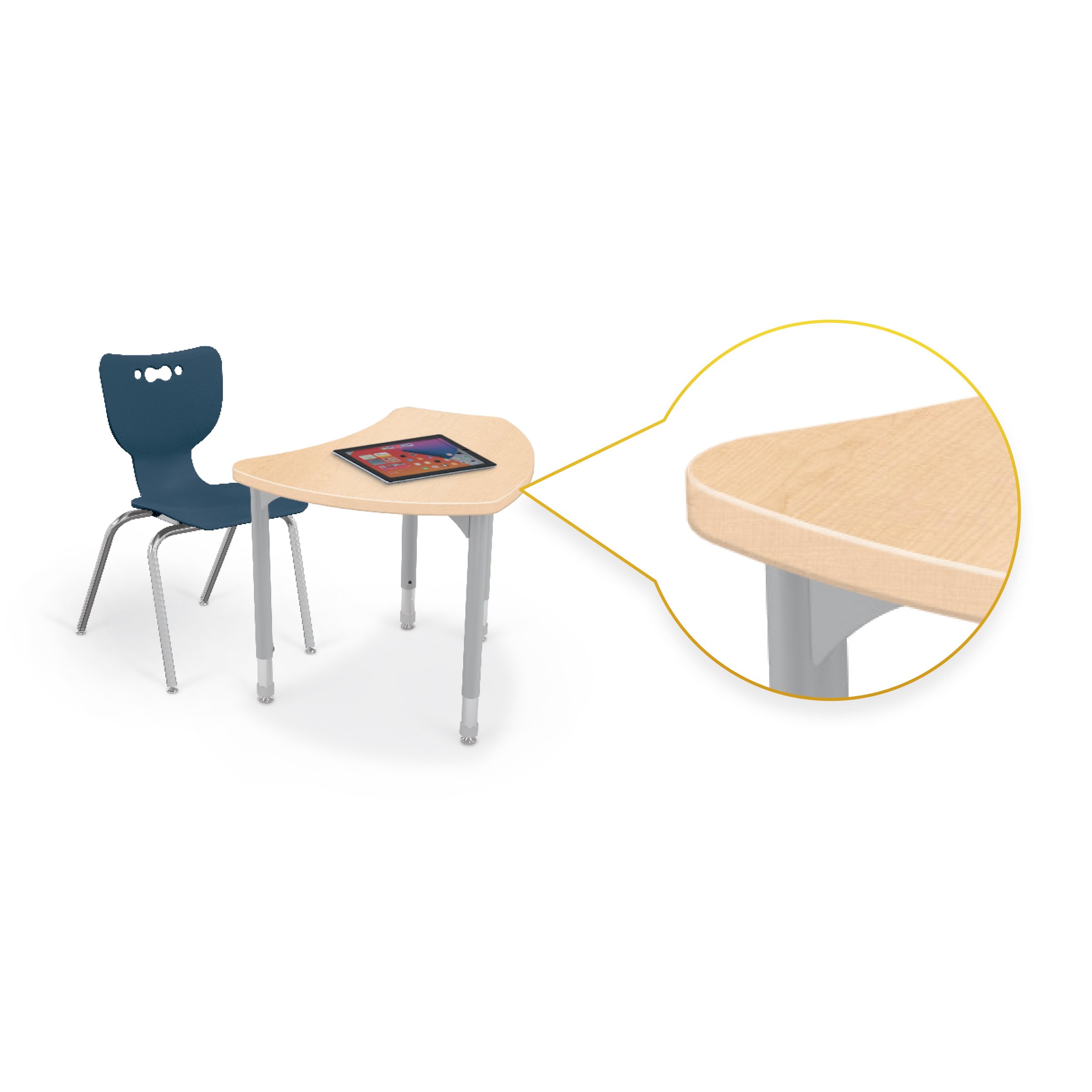 School desk with matching top and edge by MooreCo