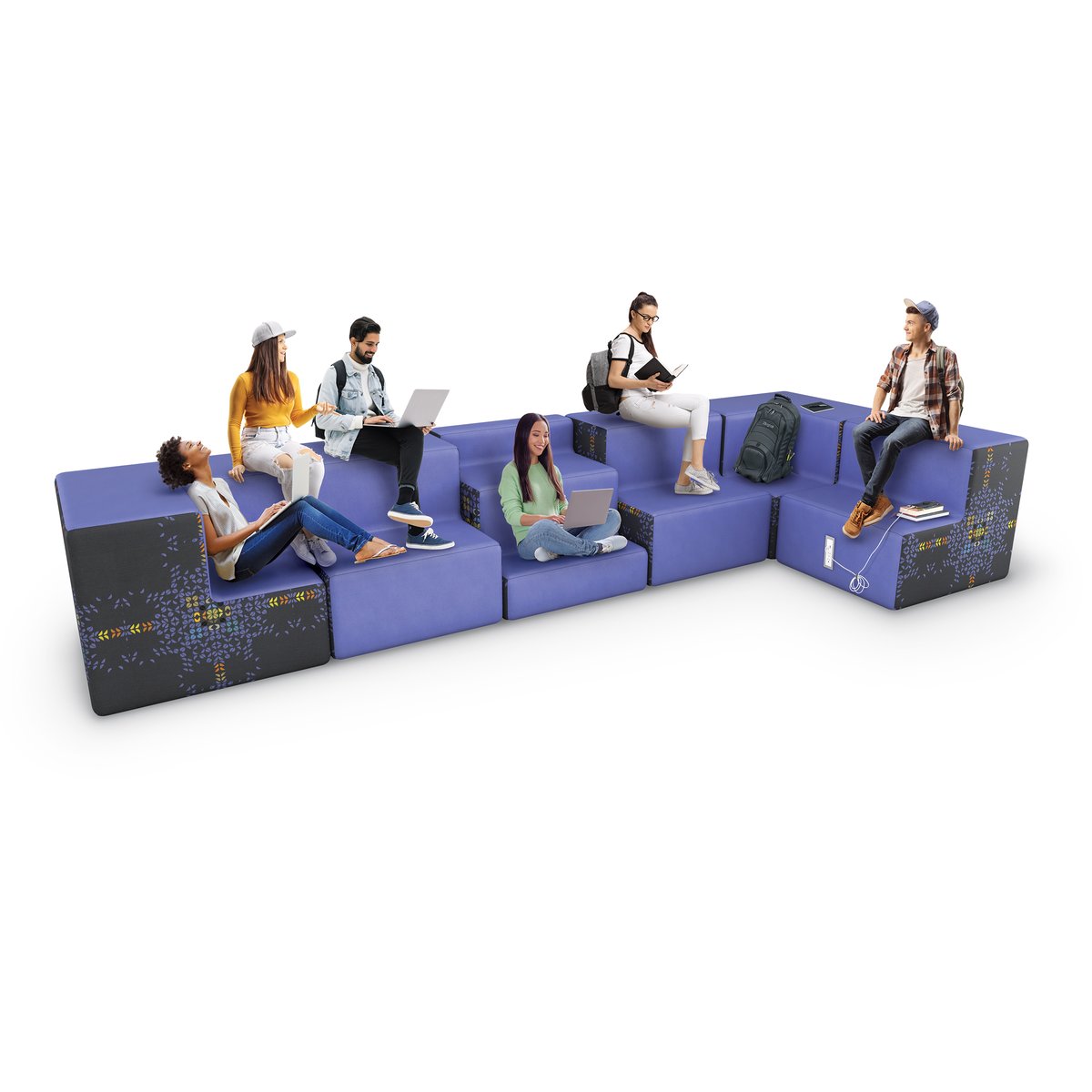 MooreCo Elevate Steps Mandala Indigo + Very Peri Pantone w-Higher Ed Models