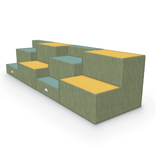 Tiered soft seating for classrooms by MooreCo