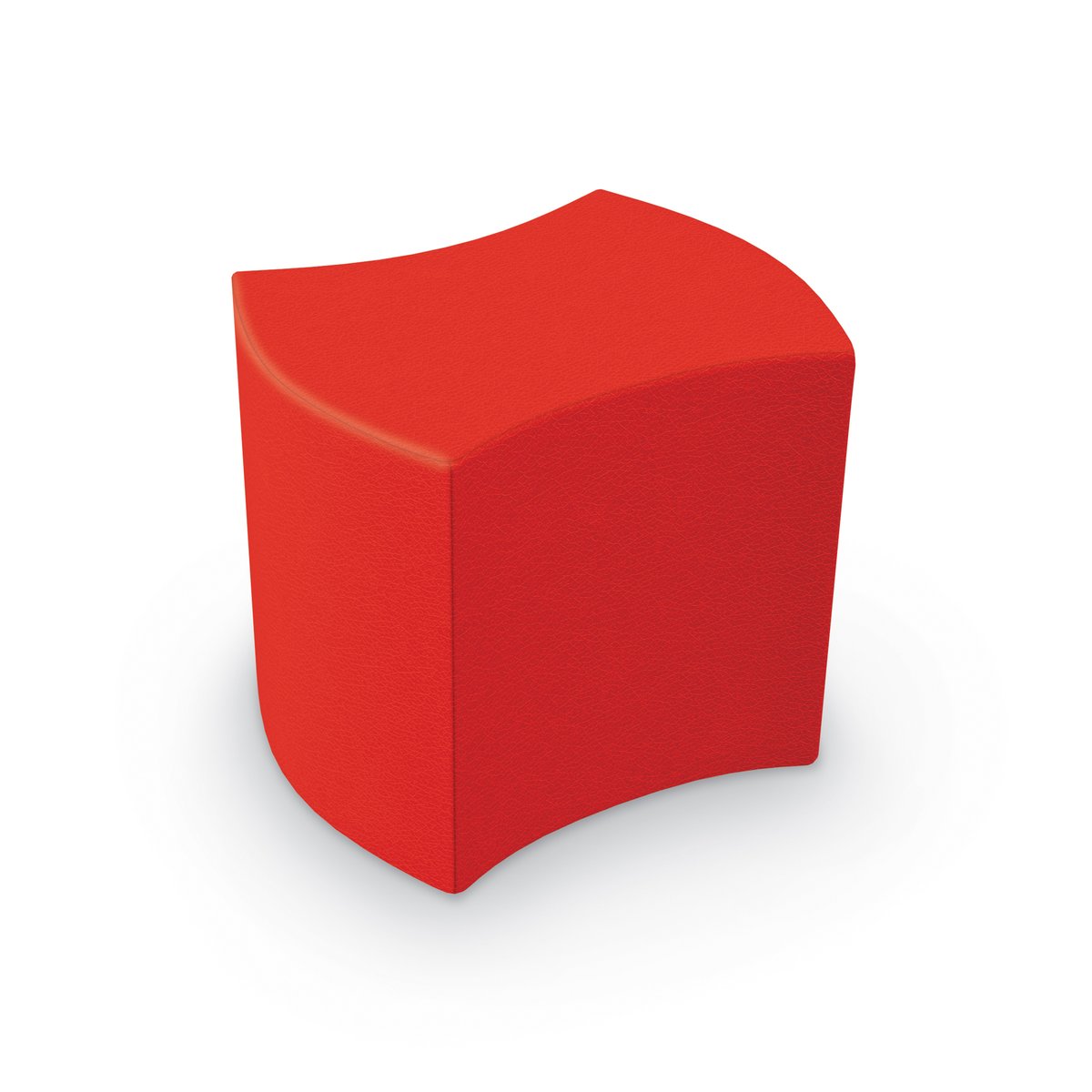 Quad shaped all foam soft seating ottoman