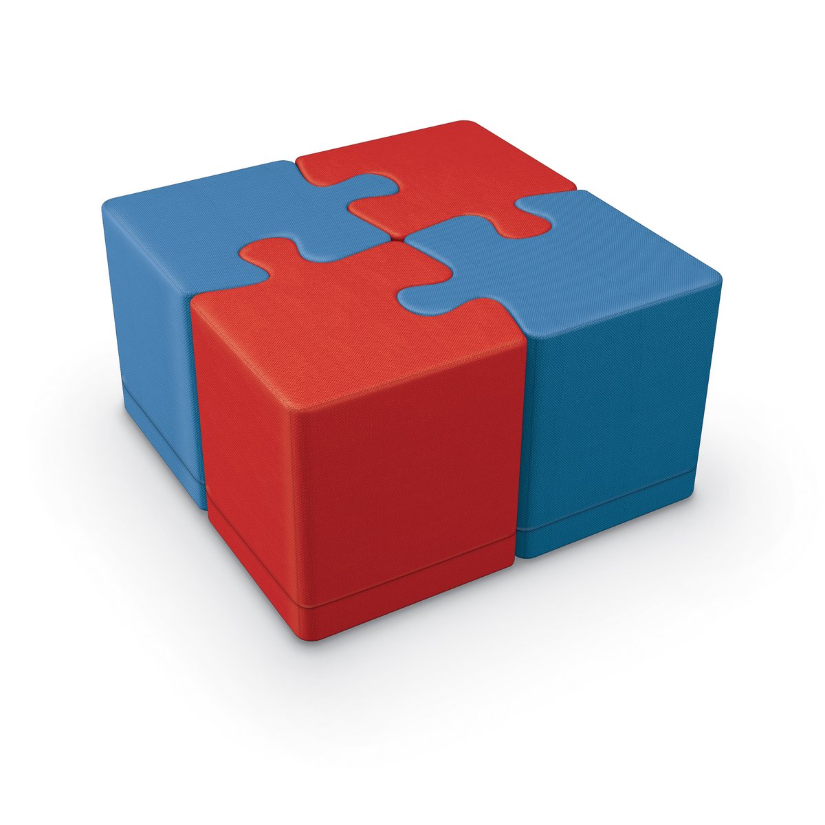 Puzzle piece set all foam soft seating ottomans