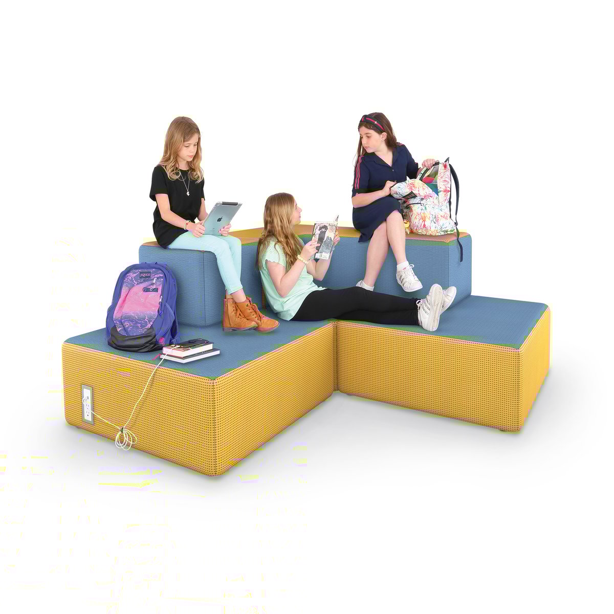 MooreCo tiered soft seating
