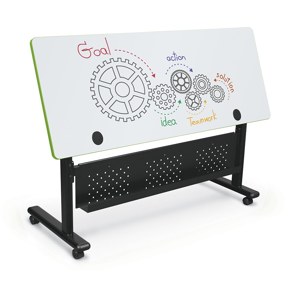 Height adjustable flip top desk by MooreCo